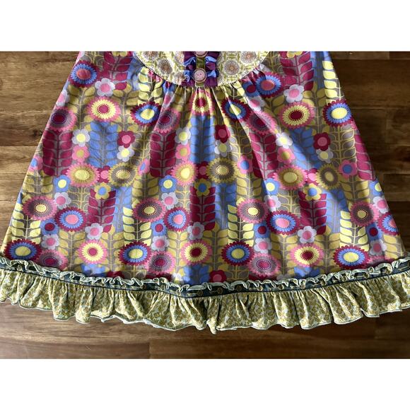 Matilda Jane Vintage Heart Soul Pride Gold Purple Chasing Daisies Floral Dress 6 - Picture 3 of 9